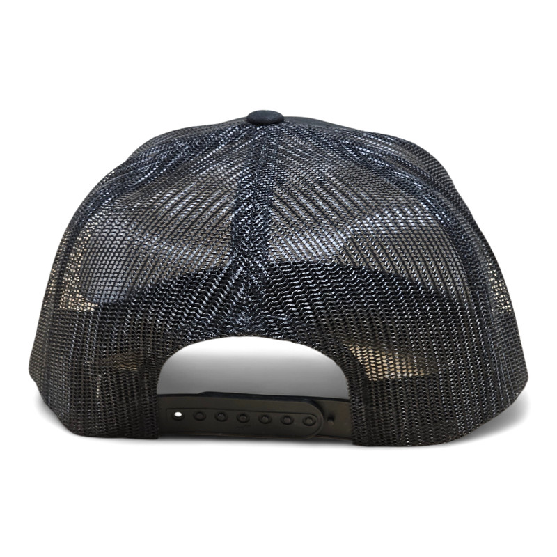 3D LA BLACK Embroidered BLACK & BLACK Flat Bill Snapback Yupoong Trucker Hat NEW gallery