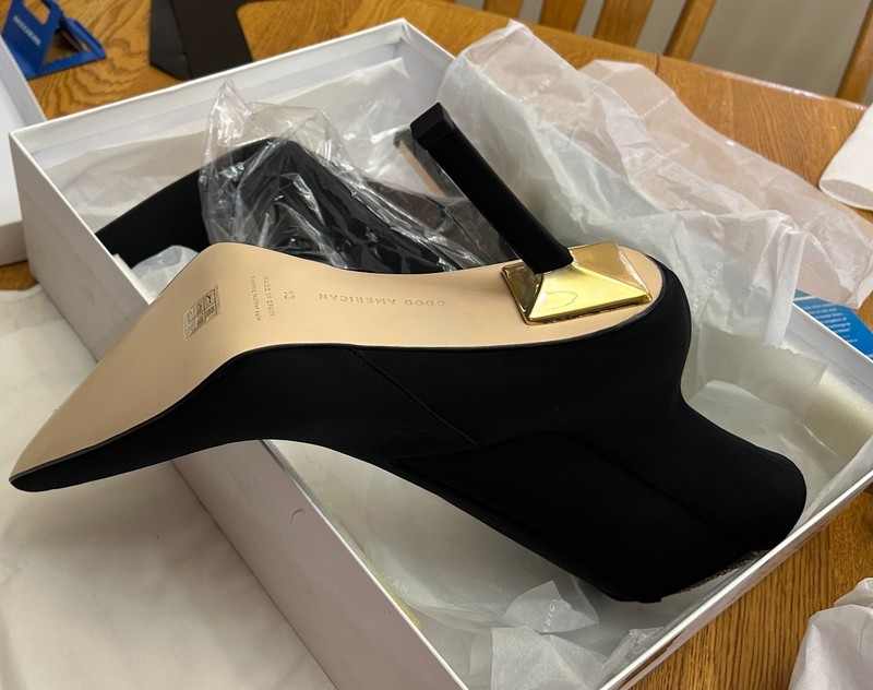 VTG Good America Brand Stilleto Boots Size 13 NIB Style: GA118N-X Neoprene Black gallery