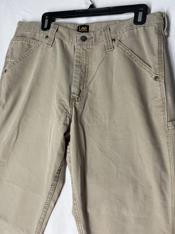 Lee Carpenter Workwear Loose Fit Pants Men's Size 34x34 Beige Khaki gallery