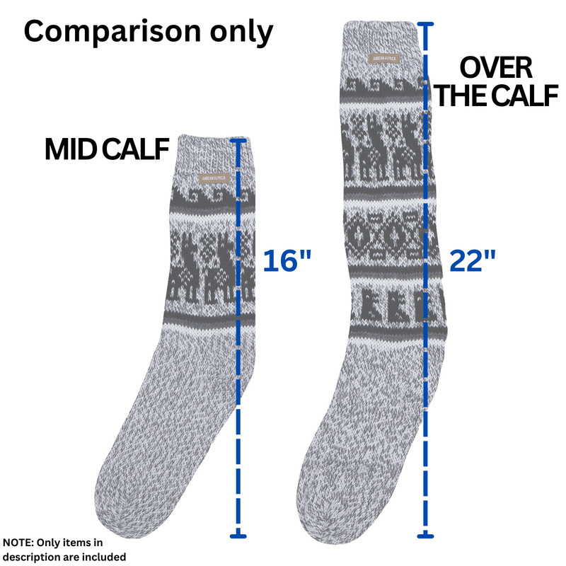 HANDMADE ANDEAN ALPACA MID CALF BLACK SOCKS gallery