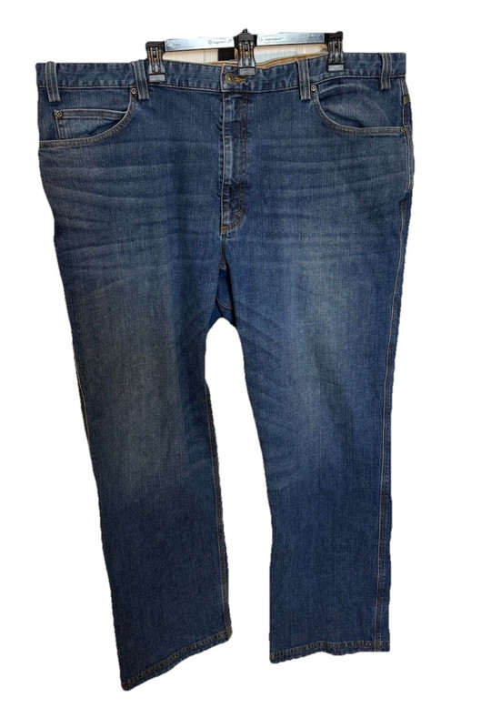 Duluth Trading Flex Ballroom Jeans Mens 44×32 Relaxed Fit Blue Denim Stretch