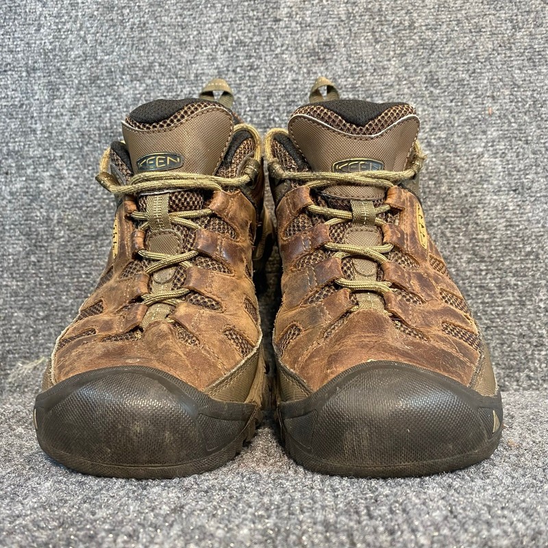 KEEN Targhee Vent Breathable Hiking Shoes Low Brown Leather Trail Mens Size 11 M gallery