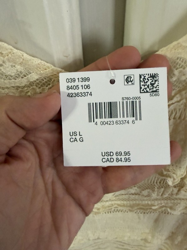 American Eagle Gorgeous Lace V Neck Tiered Midi Dress! Size large gallery