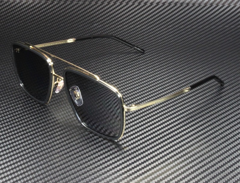 DOLCE & GABBANA DG2220 02 81 Gold Black Polarized Grey 57 mm Men’s Sunglasses