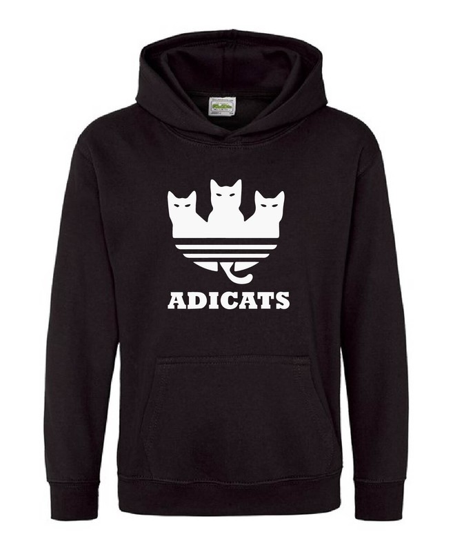 Adicats Funny Cat Inspired Gift unisex kids/adults HOOD HOODIE