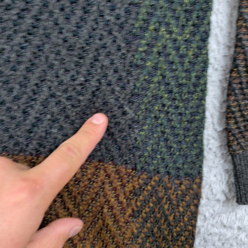 VTG Marc Edwards Sweater Mens L Multicolor Zig Zag Colorblock Muted Pullover gallery