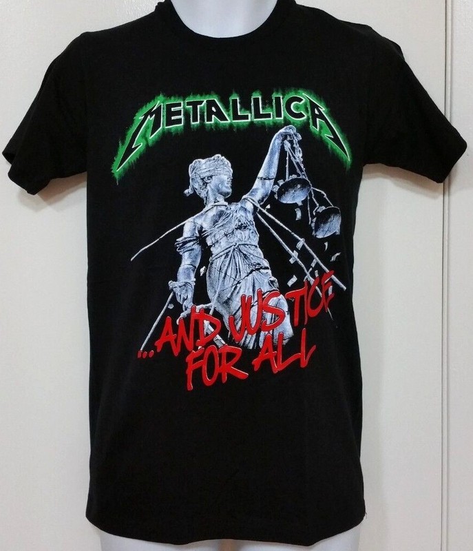 METALLICA… “AND JUSTICE FOR ALL”.. Black Unisex Graphic T- Shirt. SMALL TO 3XL