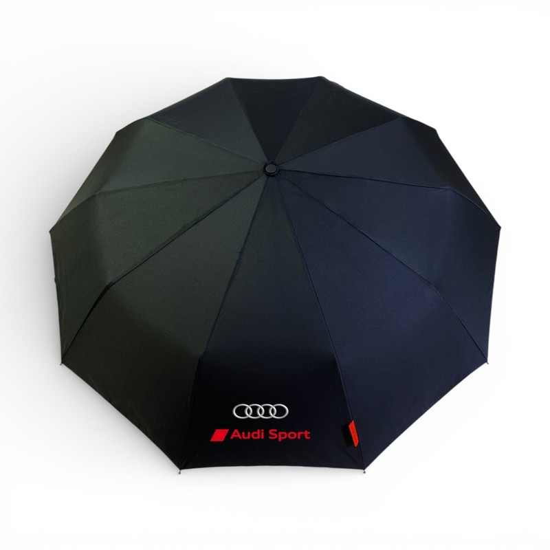 Genuine Audi Umbrella Folding Compact Windproof Automatic Anti-UV Sun Rain Black