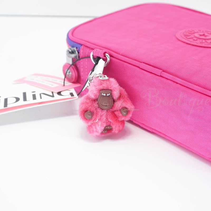 Kipling 100 Pens Case Pencil Accessory Box Polyamide AC3657 Azalea Pink NWT $54 gallery