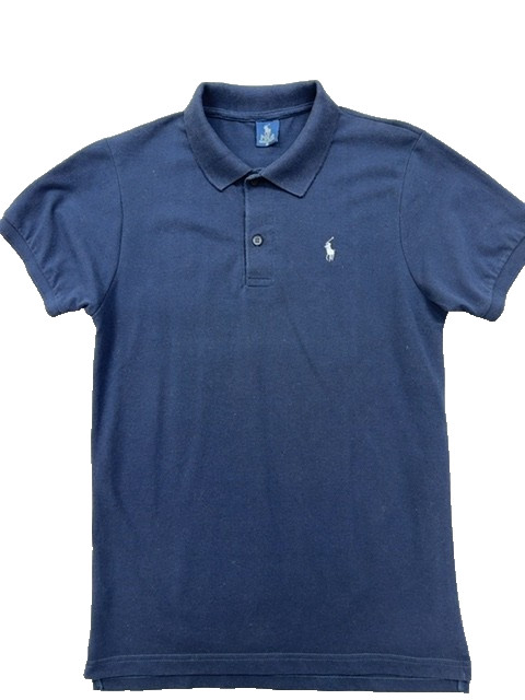 Polo Ralph Lauren Navy Polo Shirt Men M Short Sleeve Cotton