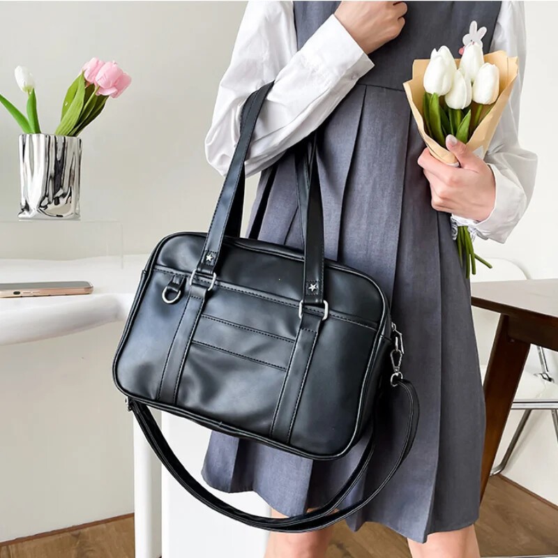 Japanese Style JK Bag Women High School Student Uniform Bag PU Leather Shoulder gallery
