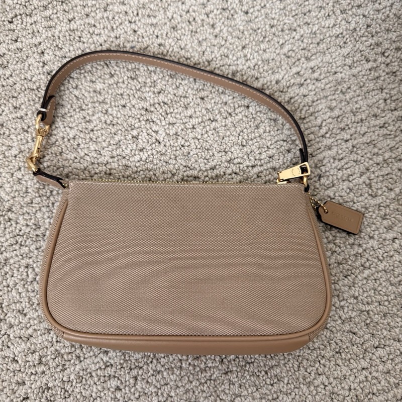 NWT 🍃 COACH Nolita 19 Bag With Horse & Carriage Dark Natural Beige Canvas CAQ18 gallery