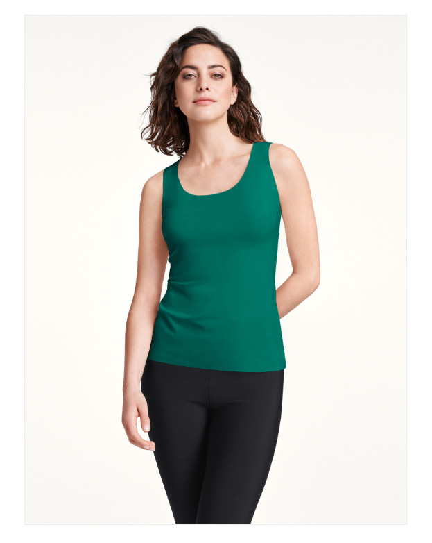 Austrian Luxury WOLFORD Aurora Pure Top in Dark Jade MSRP$175 CHIC & SLEEK