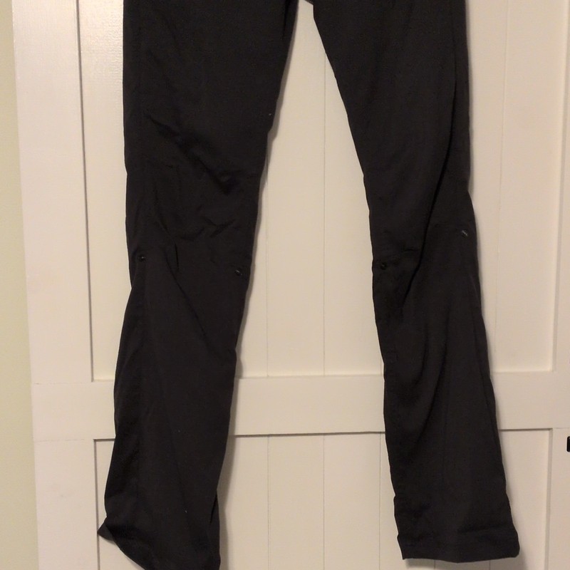prAna Halle Pants Womens 8 Tall Black Boot Cut Hiking Stretch Outdoors