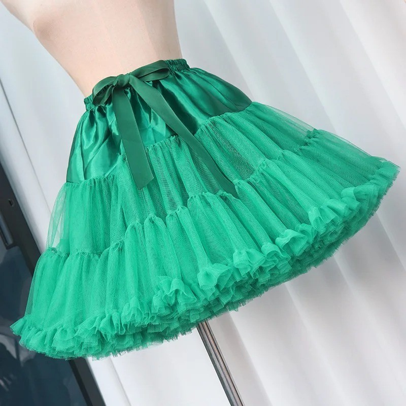 Flower Style Lolita Petticoat Crinoline Puffy Skirt Cosplay Tutu Under Dress gallery