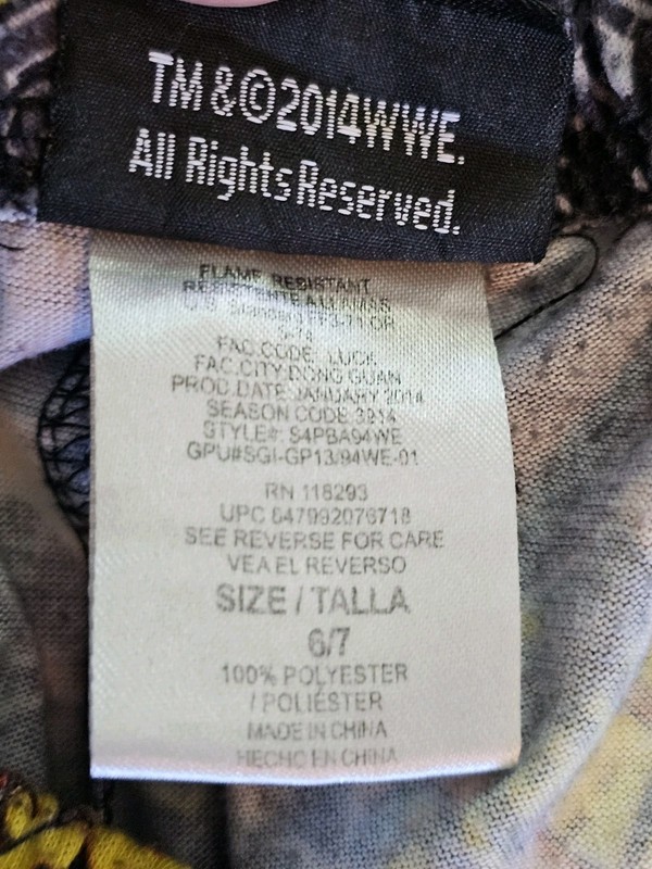 WWE John Cena Kid's Pajama Bottoms, Size S(6/7). Also Can Work As Shorts gallery