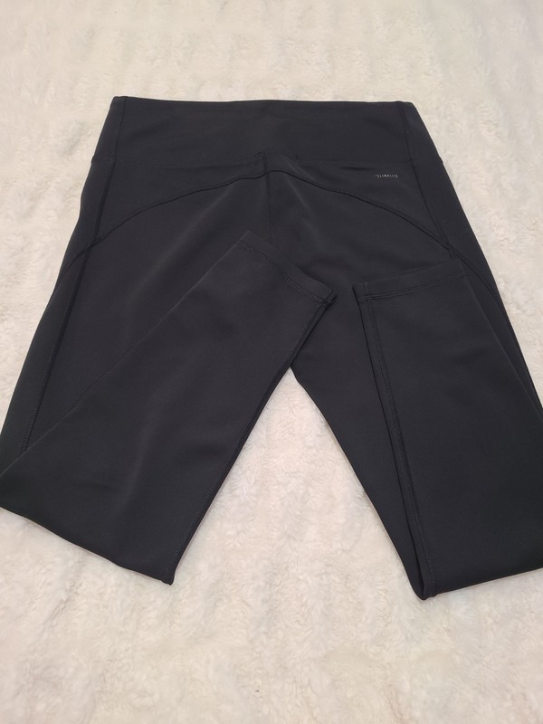 adidas Climalite Women's Black Leggings L 29" Inseam Stretch Yoga Gym gallery