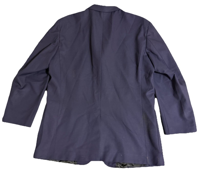 Vitale Barberis Canonico Cuseri Mens Navy Wool Three Button Blazer Jacket L/XL gallery