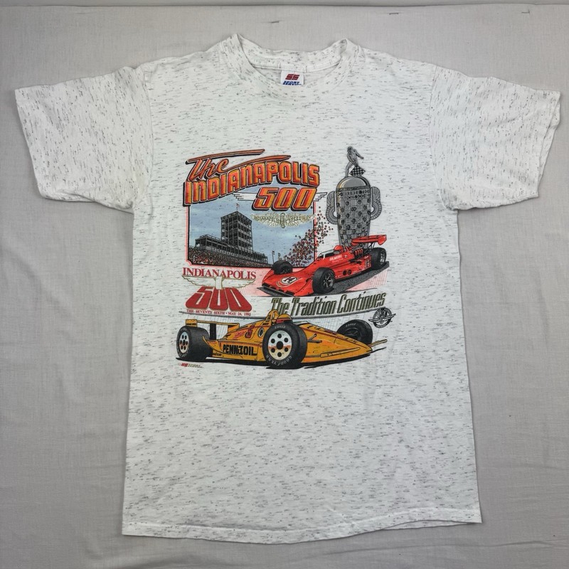 Vintage Indianapolis 500 T Shirt Adult Large Nascar Racing Sports Cars 90s Indy