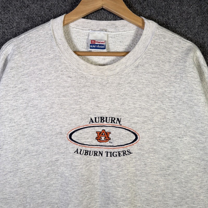 Vintage Auburn Tigers Sweatshirt Mens XL Gray 90s University College Sports USA