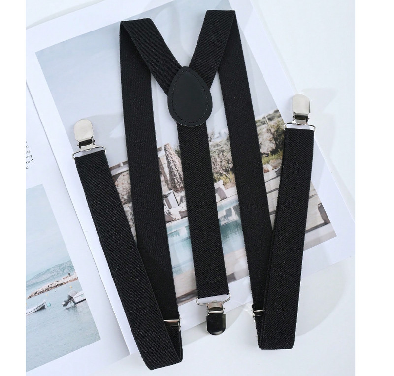Heavy Duty Men’s Suspenders Adjustable Y-Back Braces with 3 Strong Metal Clips