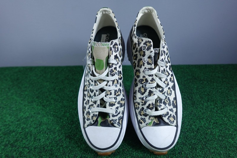 Converse Run Star Hike Shoes Women Sz 9 Beige Leopard Platform Sneakers gallery