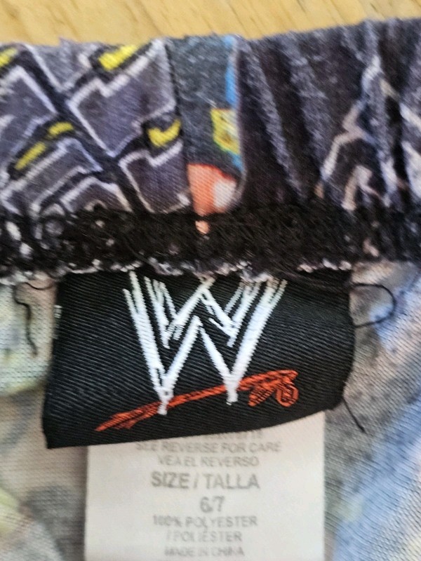 WWE John Cena Kid's Pajama Bottoms, Size S(6/7). Also Can Work As Shorts gallery
