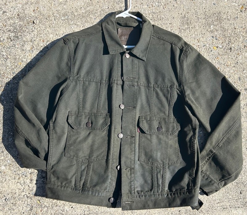 WAXED Iconic Original Levi’s Olive Trucker Jacket Men’s M