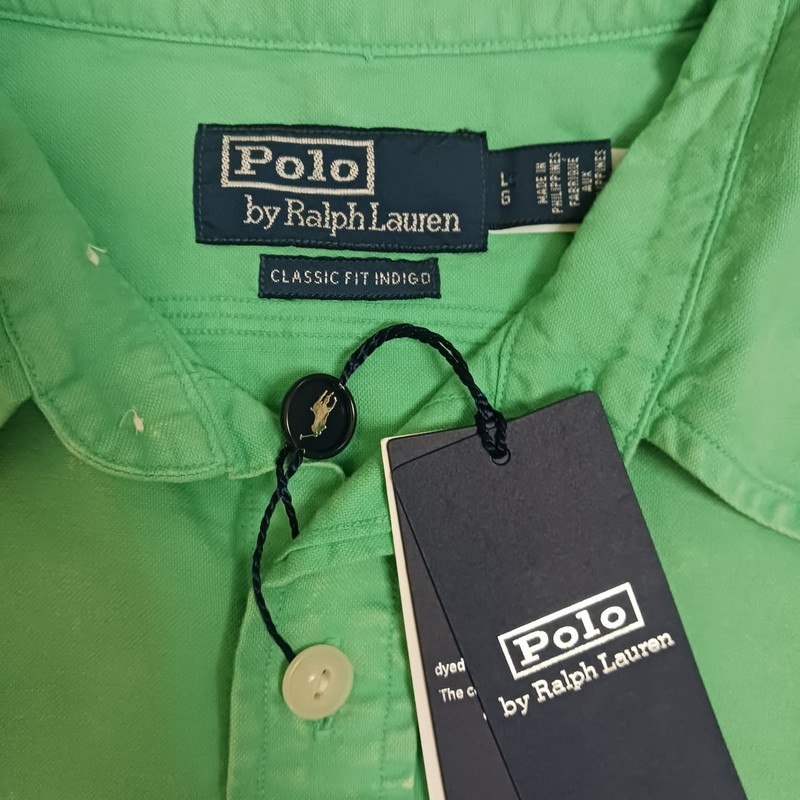 Polo Ralph Lauren Men's Classic Fit Garment Dyed Oxford Shirt Green Size L gallery