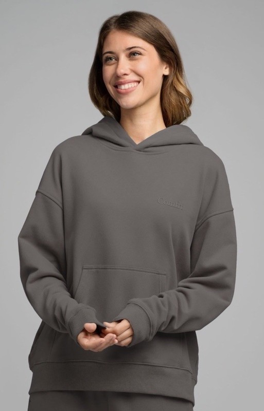 COMFRT Halo Lightweight Crop Hoodie in Steel Grey - Size Small gallery