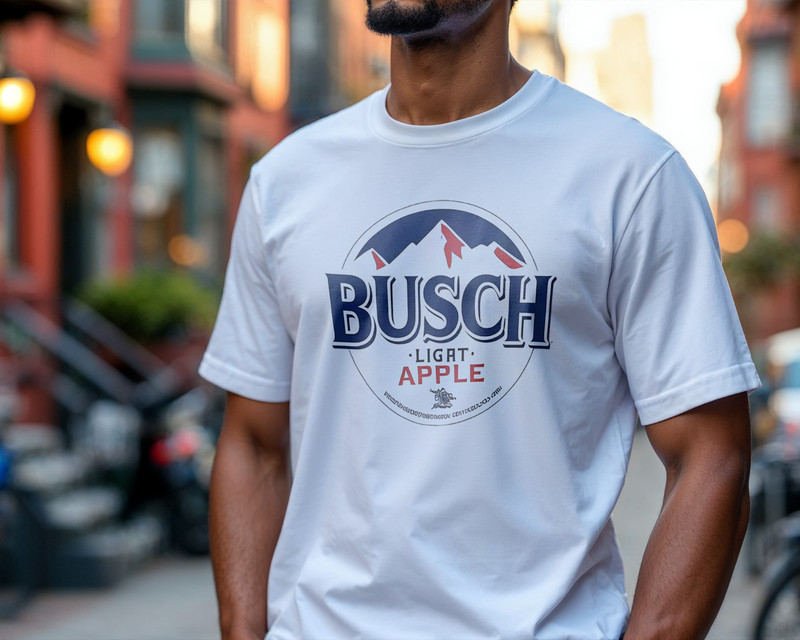 Busch Light Apple T-Shirt – Retro Beer Logo Tee A304 gallery