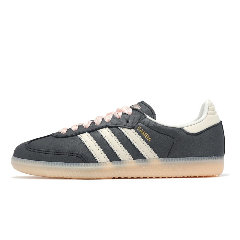 adidas Originals Samba OG W Black Wonder Quartz Ribbon Laces Women Casual IH8047 gallery