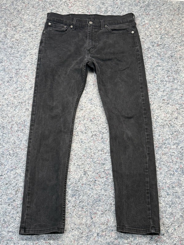 Levis 510 Jeans Men’s 33×32 Black Denim Slim Skinny Fit Ankle Hugging Preppy