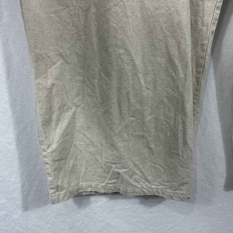 Hope Continues Sustainable Linen Cotton Wide Leg Foldover Pants Sz XL Beach gallery