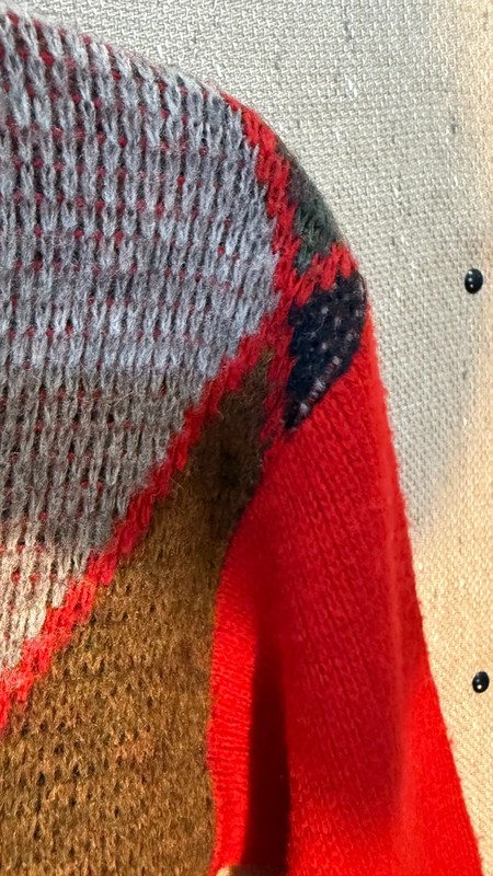 Vintage 1970s Brentwood Hopscotch Mirapaca Wool Alpaca Argyle V-Neck Sweater Men gallery