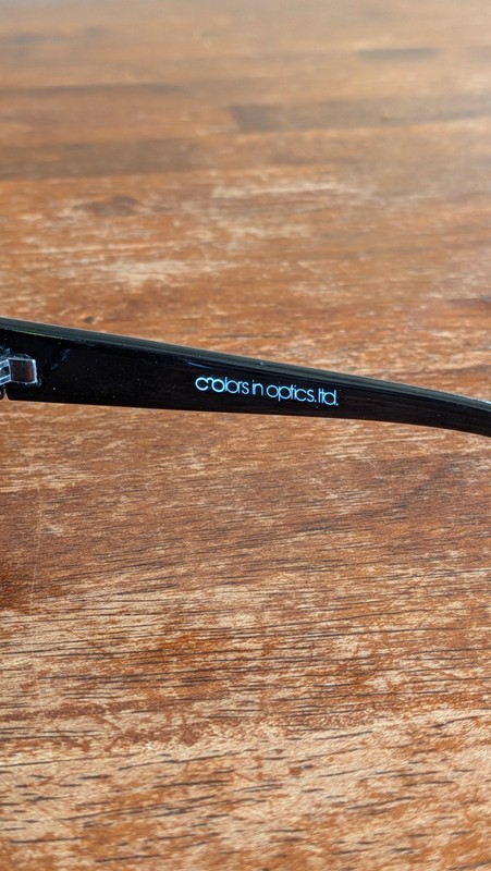 Halston H451 OX Wrap Sunglasses Black Plastic Frame Purple Tinted Lenses gallery