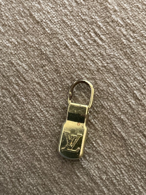 Louis Vuitton Metal Brass Zipper Pull Vintage Repair Reuse Replace Crafts gallery