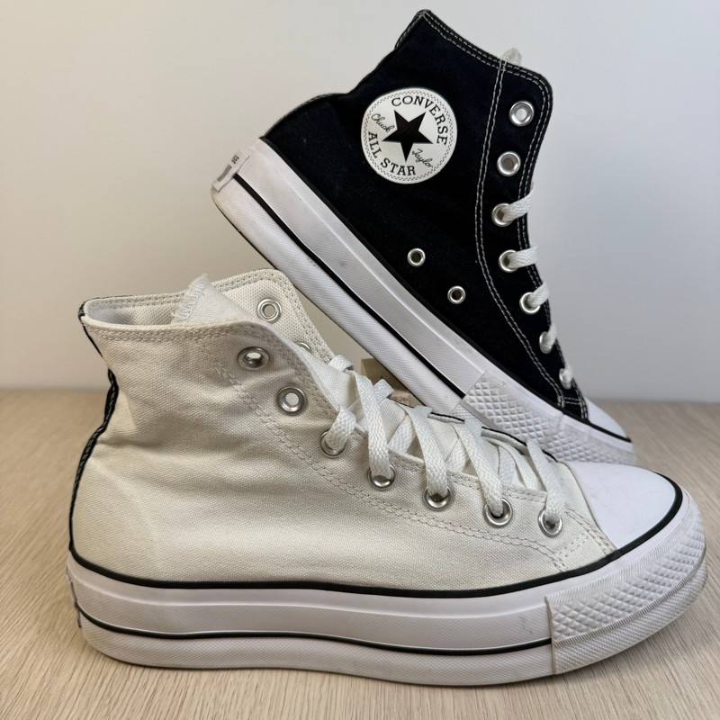 Converse Chuck Taylor All Star Lift Platform High Top Split Black White M6/W8