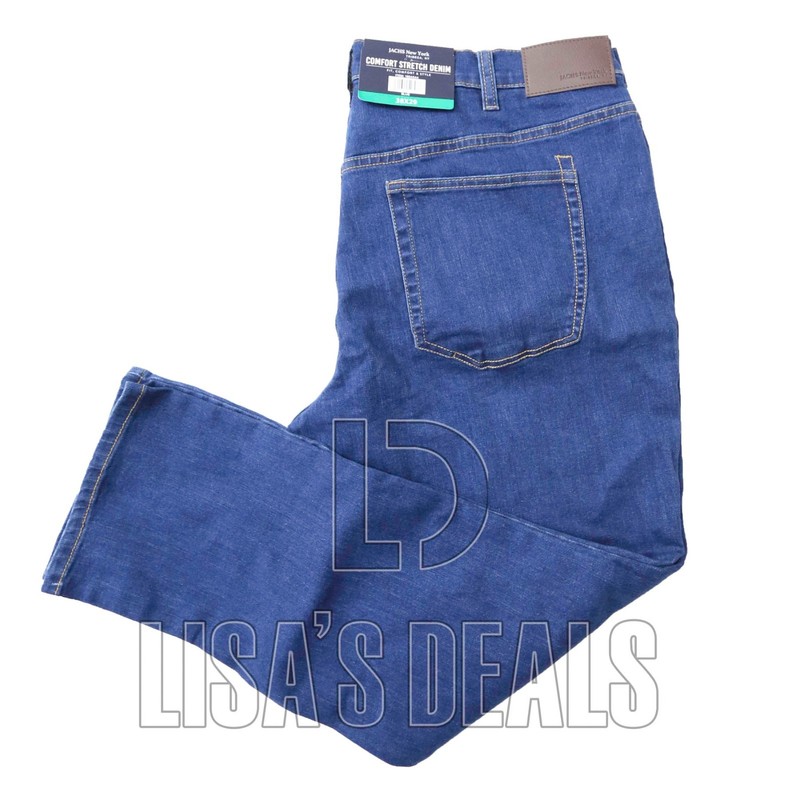 JACHS NEW YORK Comfort Stretch Denim Jeans Blue Dark Blue 32 34 36 38 40 gallery