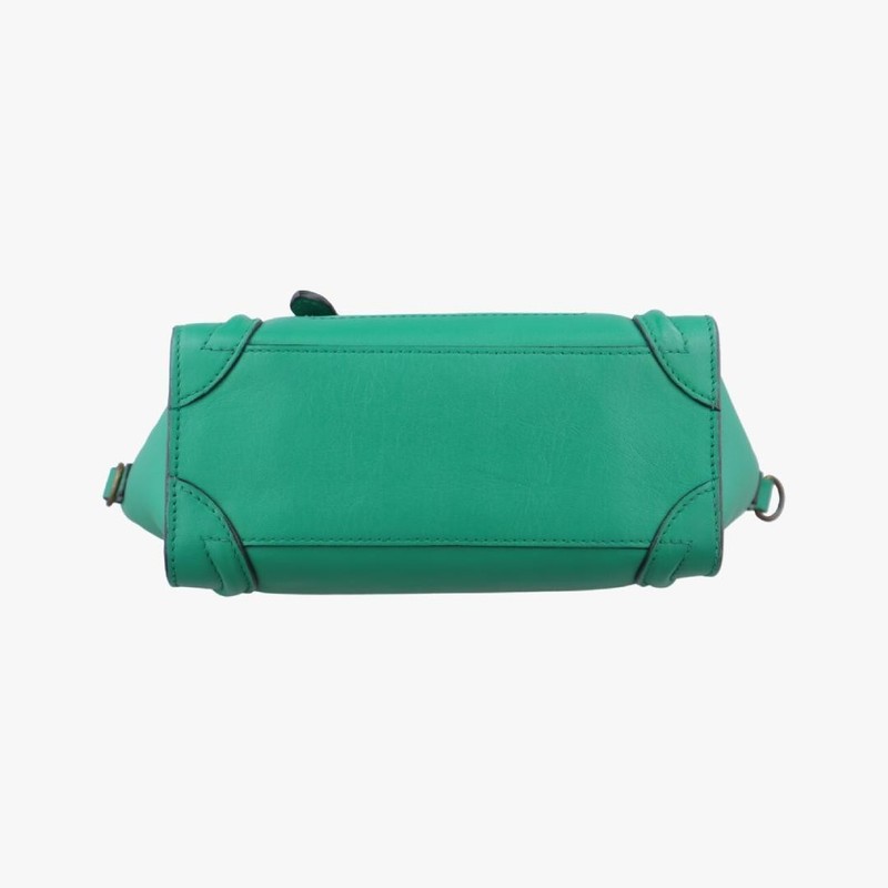 CELINE Luggage Nano Shopper Green U-ZP-0123 Leather Authentic No/Shoulder gallery