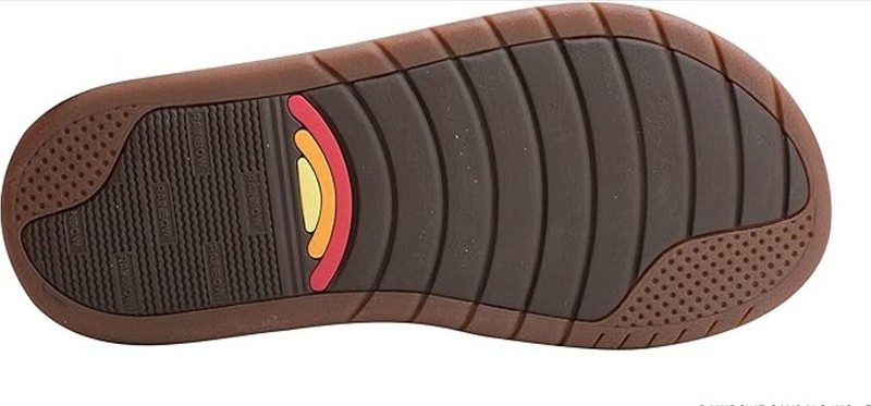 Man Rainbow East Cape Molded Rubber with Natural Suede Strap Brown Brand New gallery