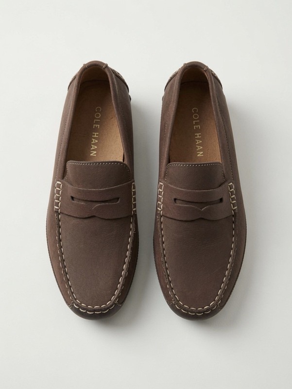 Cole Haan Grand 360 Men's Penny Loafers Dark Rich Brown Suede Size 7.5 M gallery