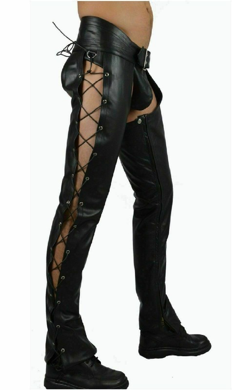 Real Leather heavy duty gay chaps STYLING MOST SIZES AVAILABLE gallery