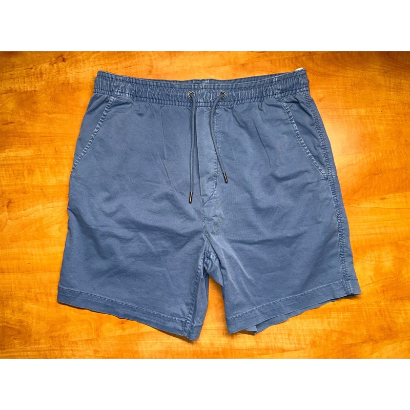 American Eagle Flex Shorts Mens Small Blue Drawstring Elastic Waist Cotton Blend