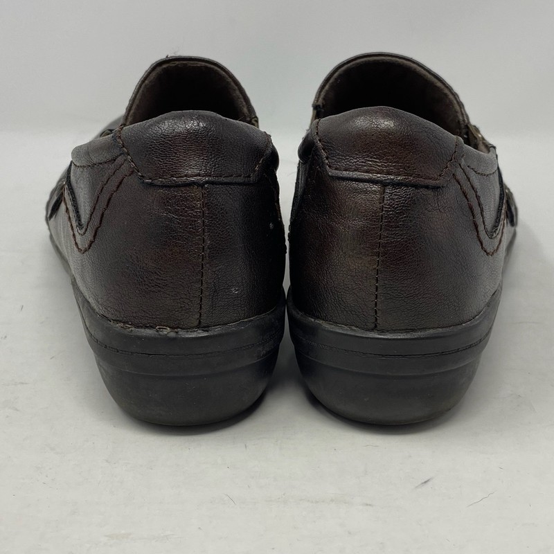 Earth Spirit Loafers Womens 9.5 Brown Faux Leather Comfort Slip On Gel Cushioned gallery