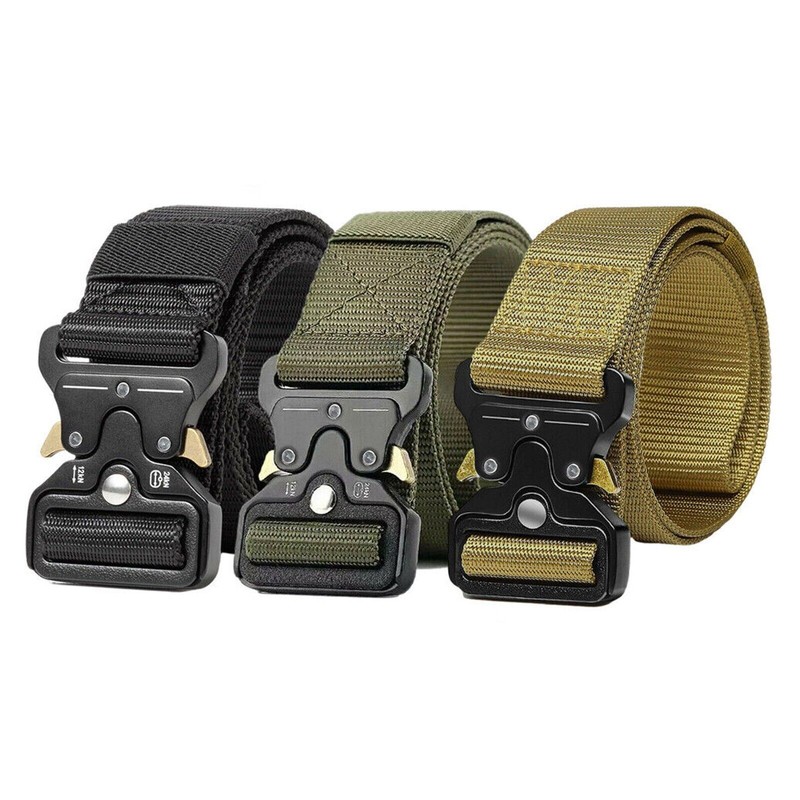 MEN Casual Military Tactical Army Adjustable Quick Release Belts Pants Waistband gallery