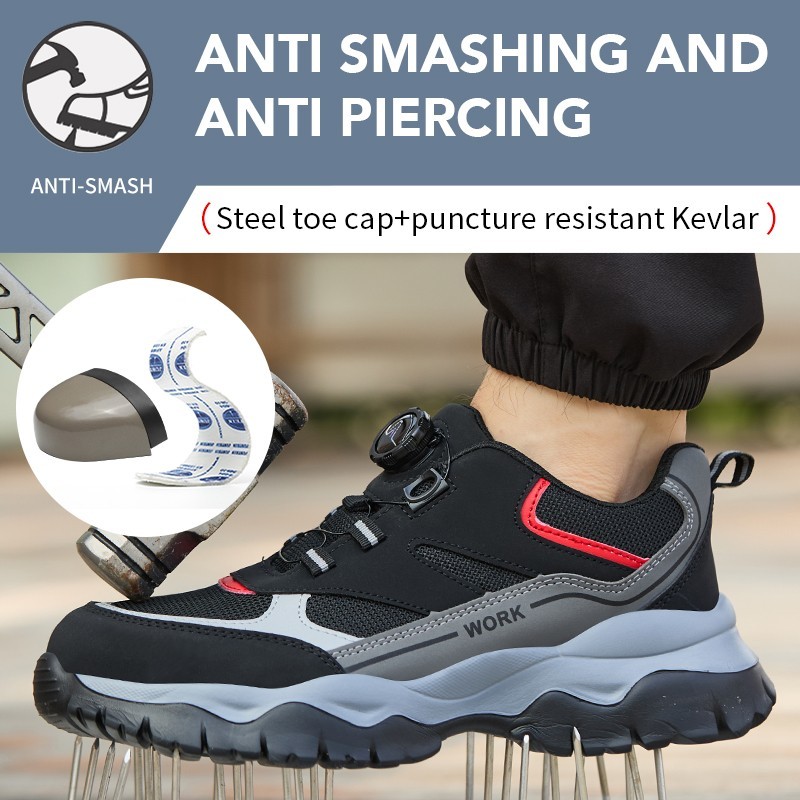 Work Safety Shoes For Men Breathable Work Sneakers Steel Toe Shoes Anti-puncture gallery