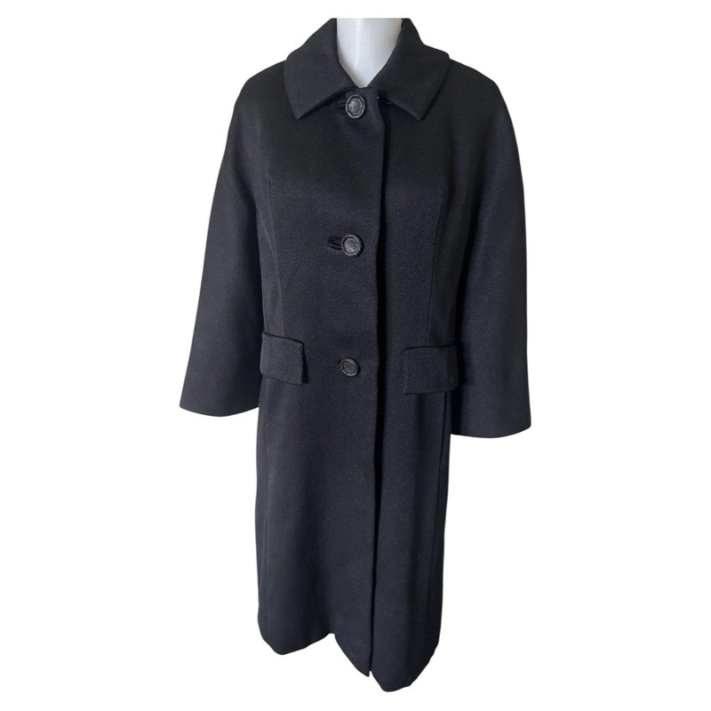 VTG 50s 60s Brynwood The Halle Bros Co Coat Union Made Women’s Med/Large? Black