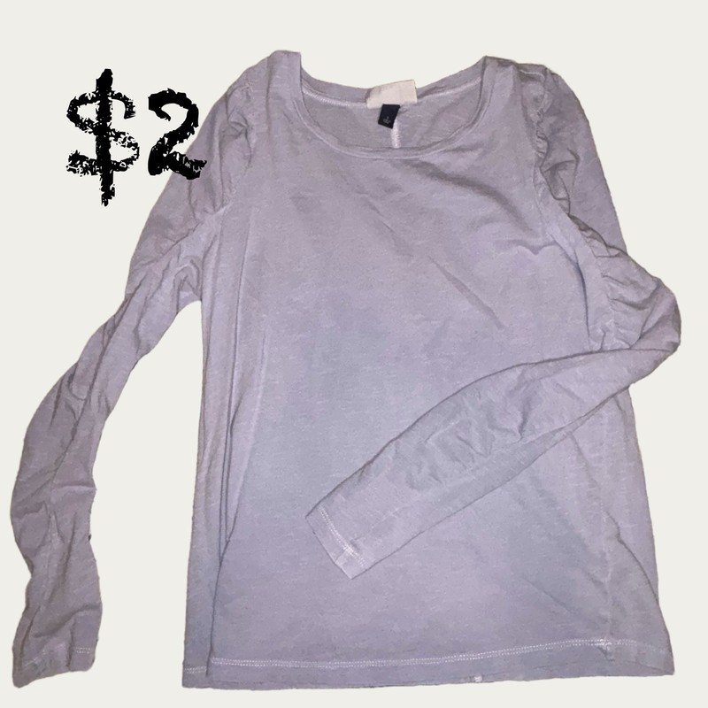 Universal Thread Purple Solid Scoop Neck Long Sleeve Top, Women’s S