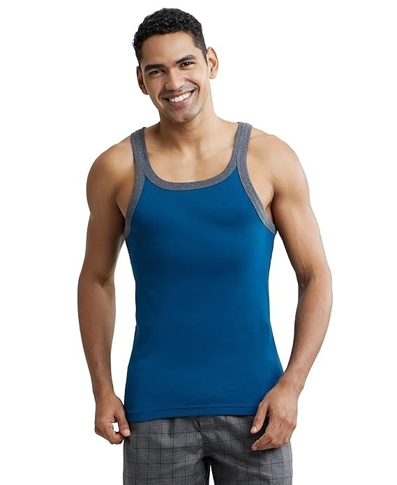 Jockey US27 Vest Men’s Cotton Undershirt Multi Color Pack Of 4 Color may vary